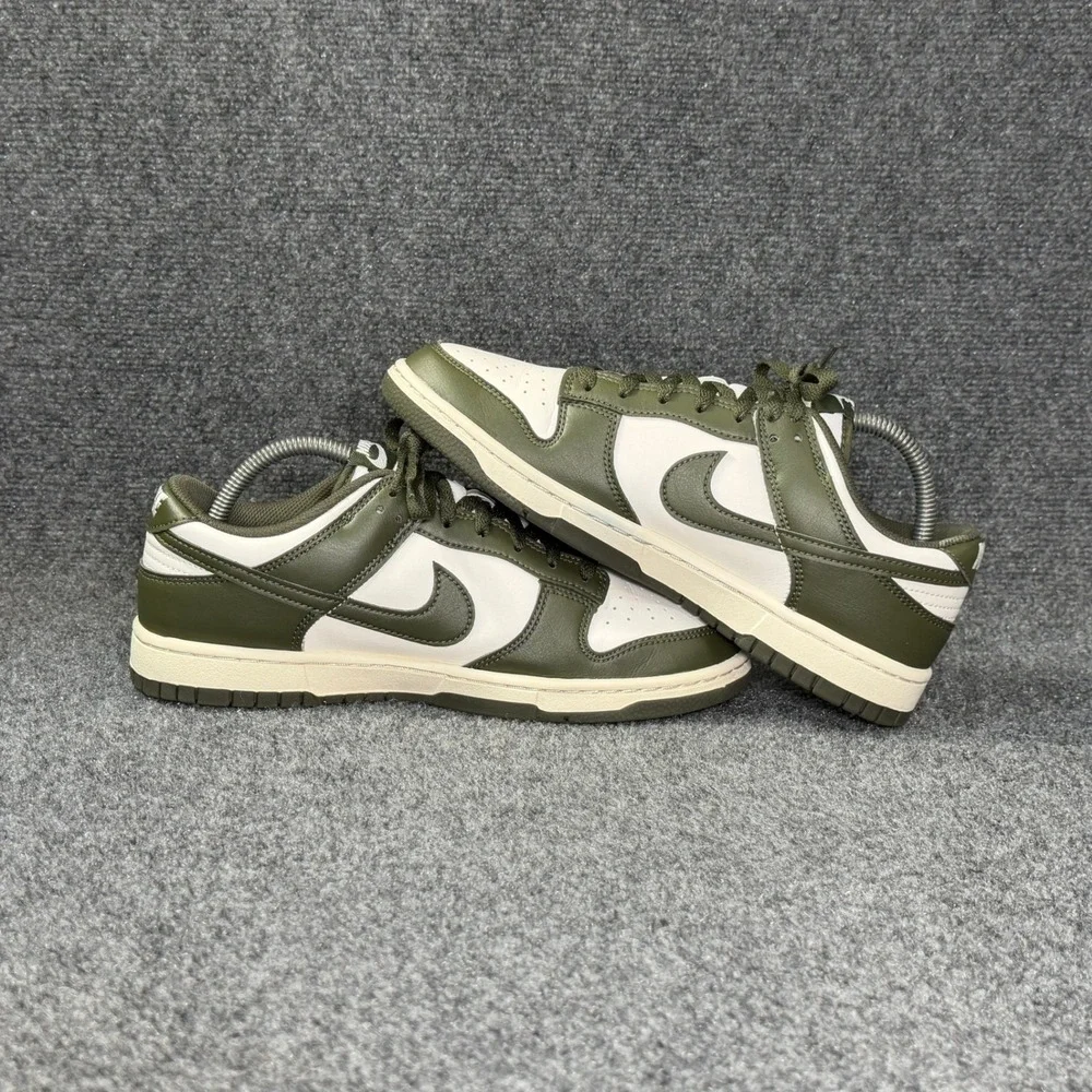 Nike Dunk Low Shoes Men's 8.5 Pale Ivory Cargo Khaki Retro Athletic Sneakers